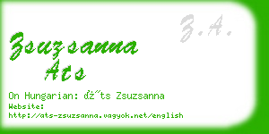 zsuzsanna ats business card